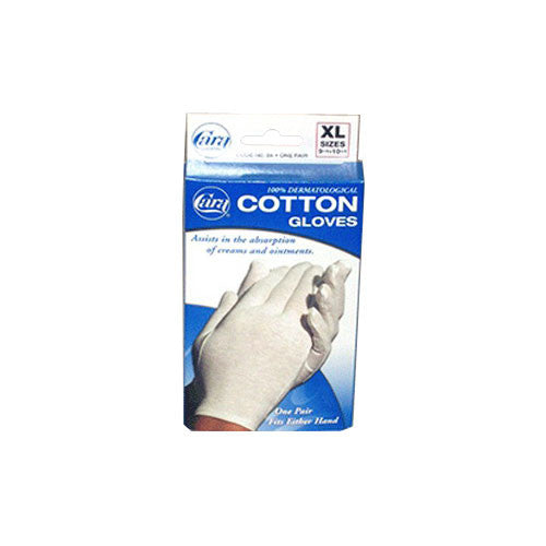 Cara 100% Dermatological Cotton Gloves, Xtra Large - 1 Pair/3 pack